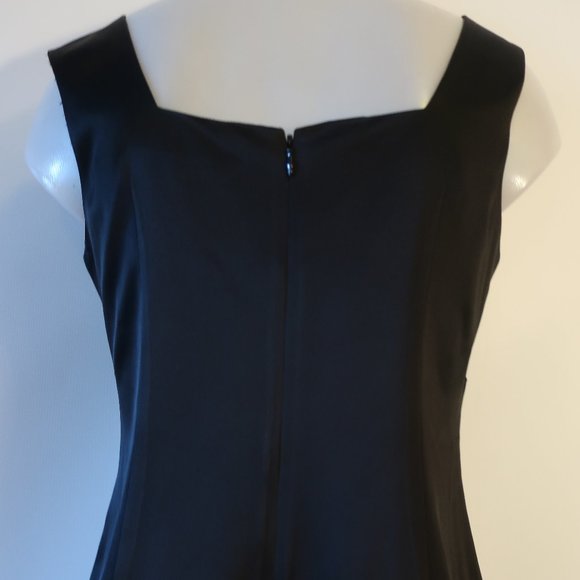 NWT Womens L'Agence Black Sleeveless Satin Sheath Dress 6 * - Picture 10 of 12